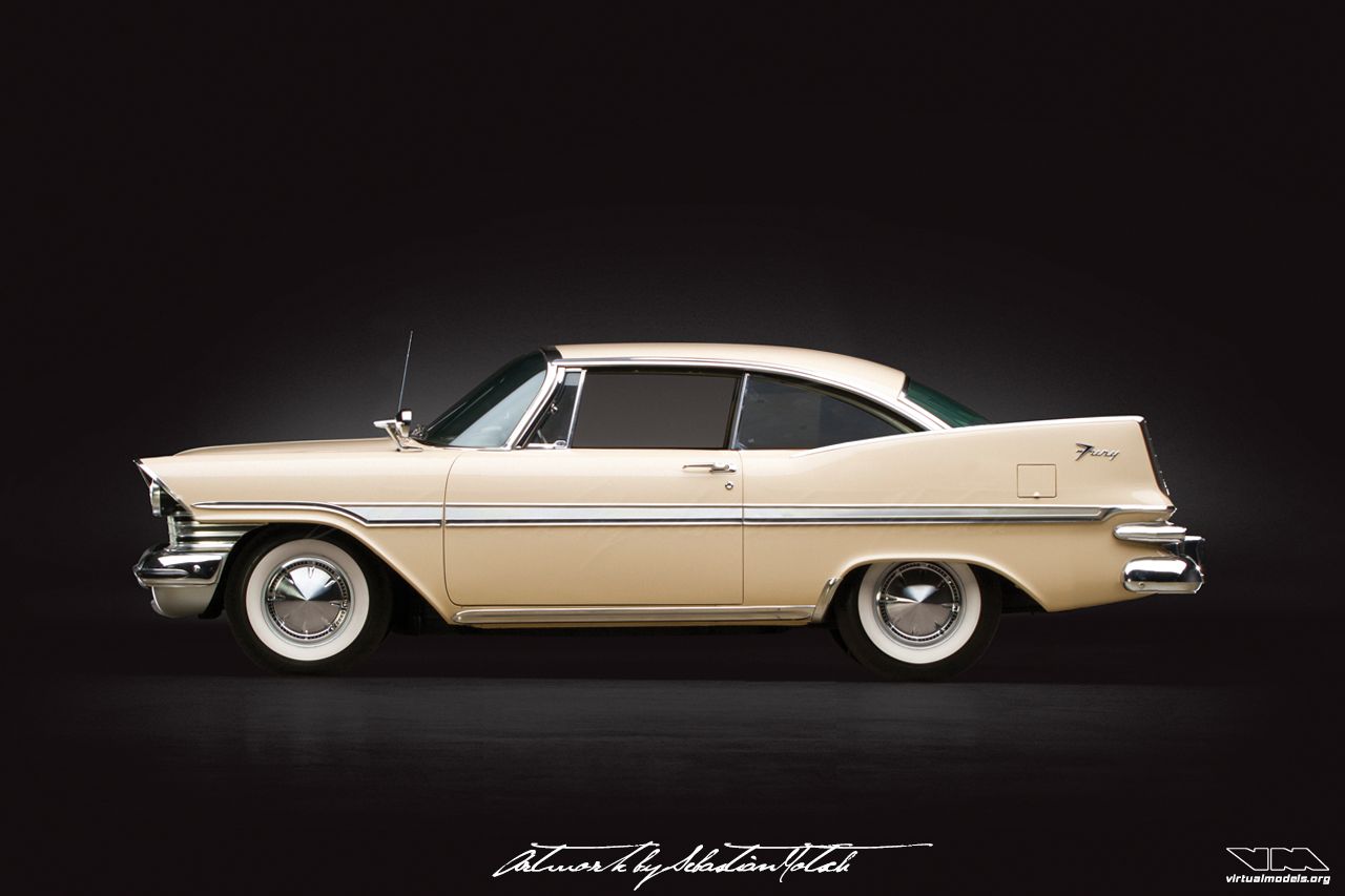 1959 Plymouth Fury Hardtop Coupe SWB | photoshop chop by Sebastian Motsch (2018)