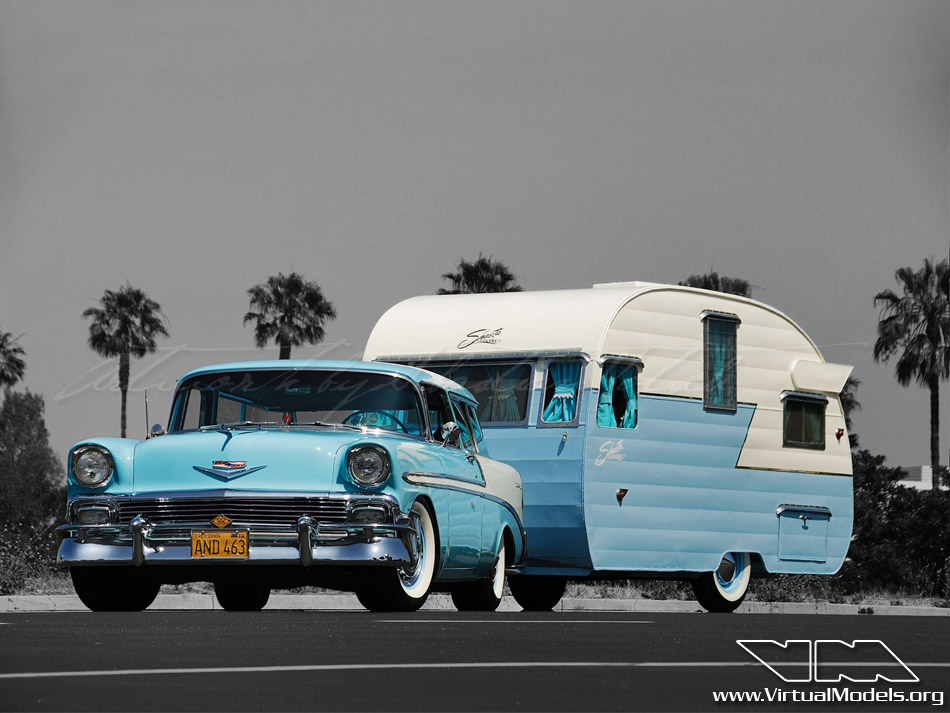 1956 Chevrolet Nomad with Shasta Trailer | photoshop chop by Sebastian Motsch (2011)