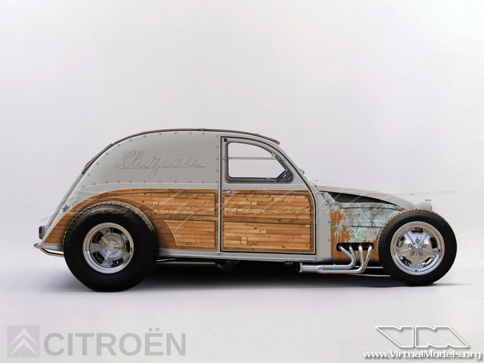 Citroen 2CV Hotrod V8 | photoshop chop by Sebastian Motsch (2011)