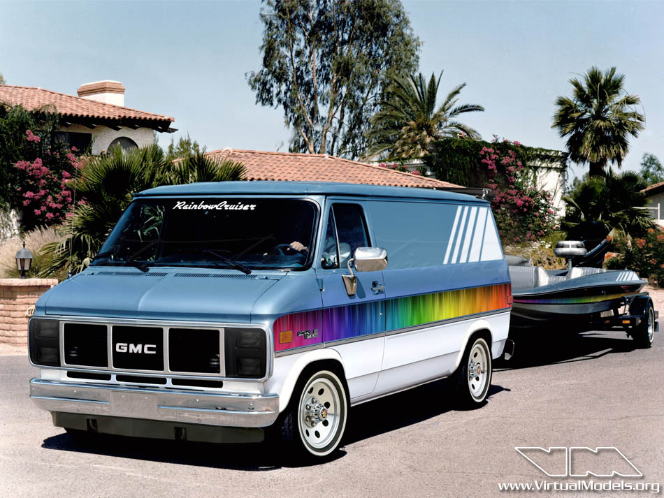 GMC Vandura Rally STX RainbowCruiser | photoshop chop by Sebastian Motsch (2013)